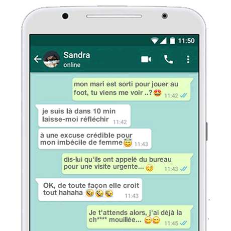 Le mari trompe avec son amant dans WhatsApp